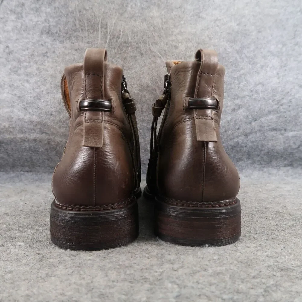 Franco Sarto Shoes Womens 6 Booties Classic Leather Hyla Ankle Boot Zip Cutout